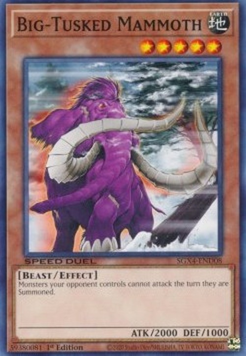 Yu-Gi-Oh! SGX4 Big-Tusked Mammoth