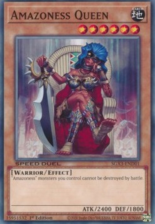 Yu-Gi-Oh! SGX3 Amazoness Queen (V.1 - Common)
