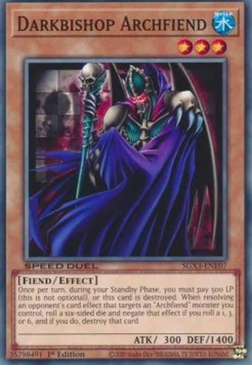 Yu-Gi-Oh! SGX3 Darkbishop Archfiend