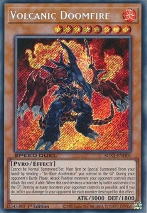Yu-Gi-Oh! SGX1 Volcanic Doomfire (V.2 - Secret Rare)