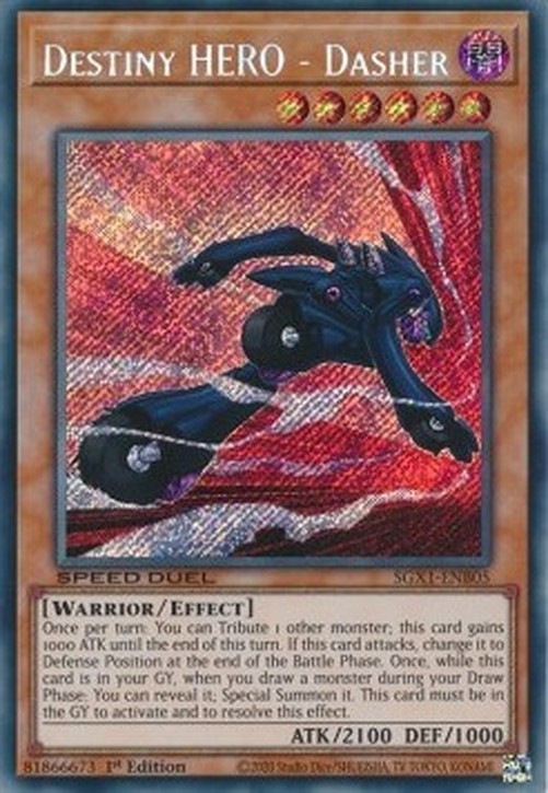 Yu-Gi-Oh! SGX1 Destiny HERO - Dasher (V.2 - Secret Rare)