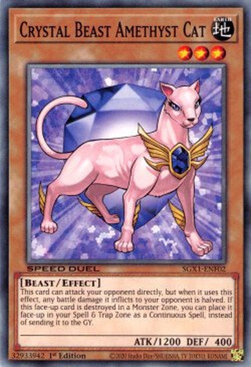 Yu-Gi-Oh! SGX1 Crystal Beast Amethyst Cat