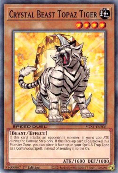 Yu-Gi-Oh! SGX1 Crystal Beast Topaz Tiger