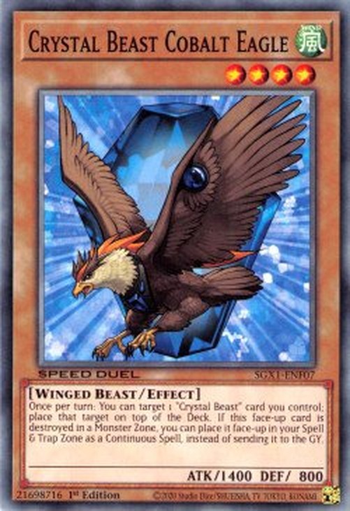 Yu-Gi-Oh! SGX1 Crystal Beast Cobalt Eagle