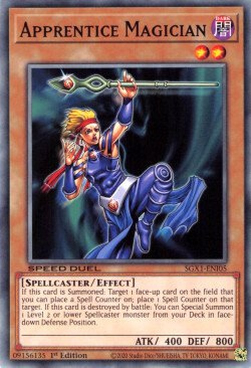 Yu-Gi-Oh! SGX1 Apprentice Magician (V.1 - Common)