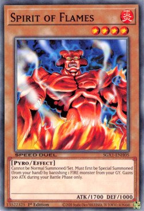 Yu-Gi-Oh! SGX1 Spirit of Flames
