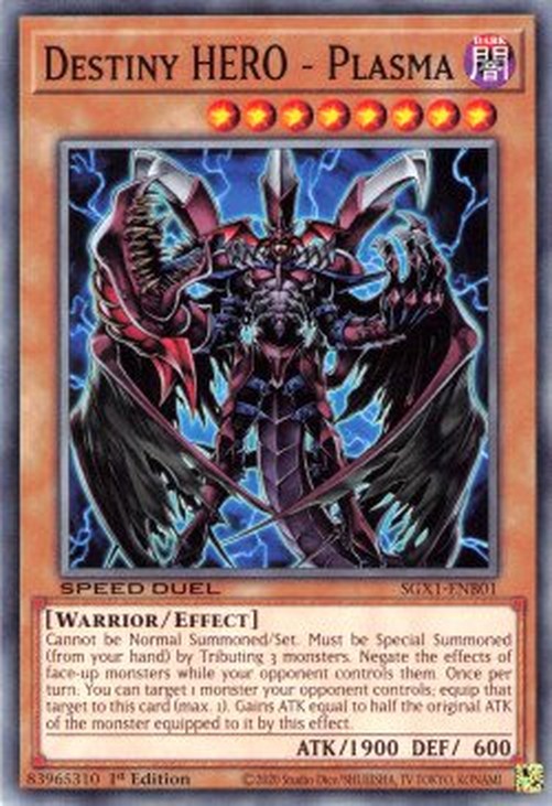 Yu-Gi-Oh! SGX1 Destiny HERO - Plasma (V.1 - Common)