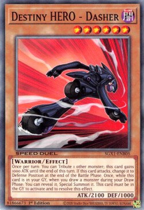 Yu-Gi-Oh! SGX1 Destiny HERO - Dasher (V.1 - Common)