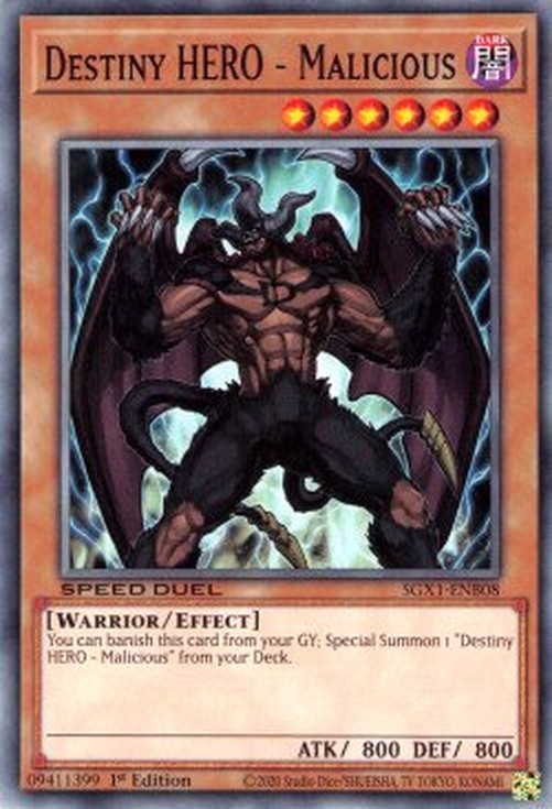 Yu-Gi-Oh! SGX1 Destiny HERO - Malicious