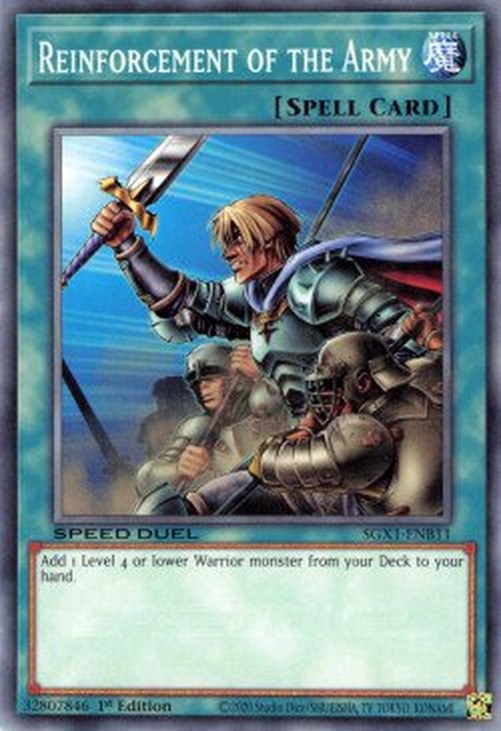 Yu-Gi-Oh! SGX1 Reinforcement of the Army (V.2 - Common)