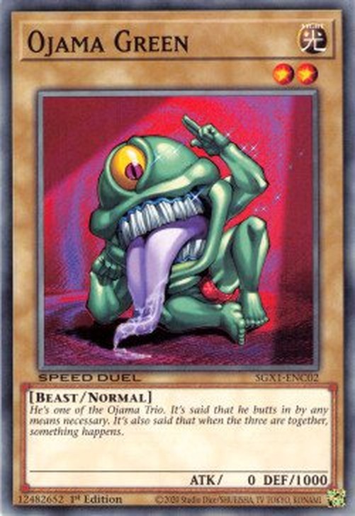 Yu-Gi-Oh! SGX1 Ojama Green