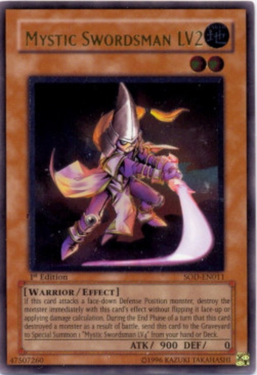 Yu-Gi-Oh! SOD Mystic Swordsman LV2 (V.2 - Ultimate Rare)