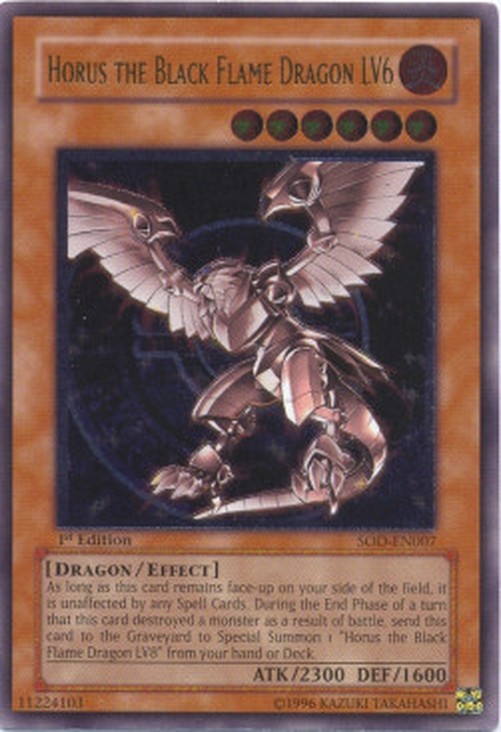Yu-Gi-Oh! SOD Horus the Black Flame Dragon LV6 (V.2 - Ultimate Rare)