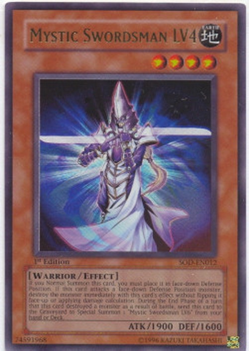 Yu-Gi-Oh! SOD Mystic Swordsman LV4 (V.1 - Ultra Rare)