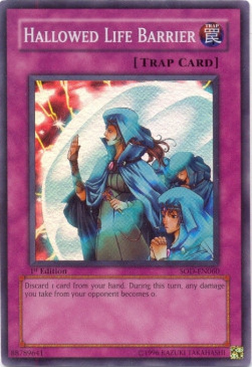 Yu-Gi-Oh! SOD Hallowed Life Barrier (V.1 - Super Rare)
