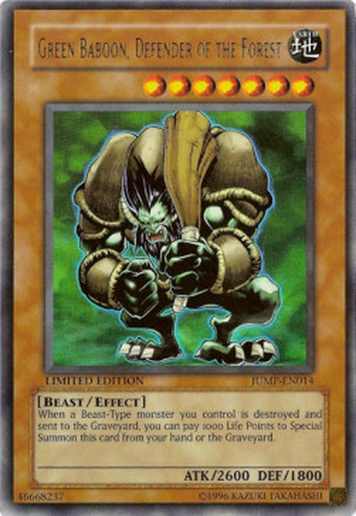Yu-Gi-Oh! JUMP Green Baboon, Defender of the Forest