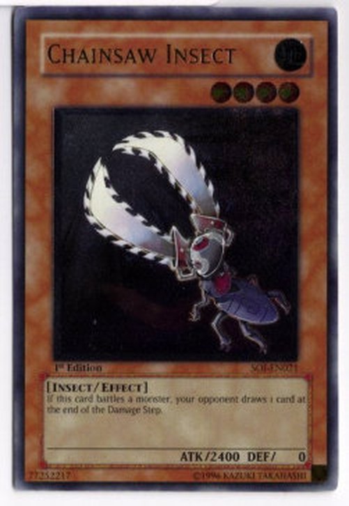Yu-Gi-Oh! SOI Chainsaw Insect (V.2 - Ultimate Rare)