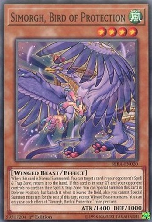 Yu-Gi-Oh! RIRA Simorgh, Bird of Protection