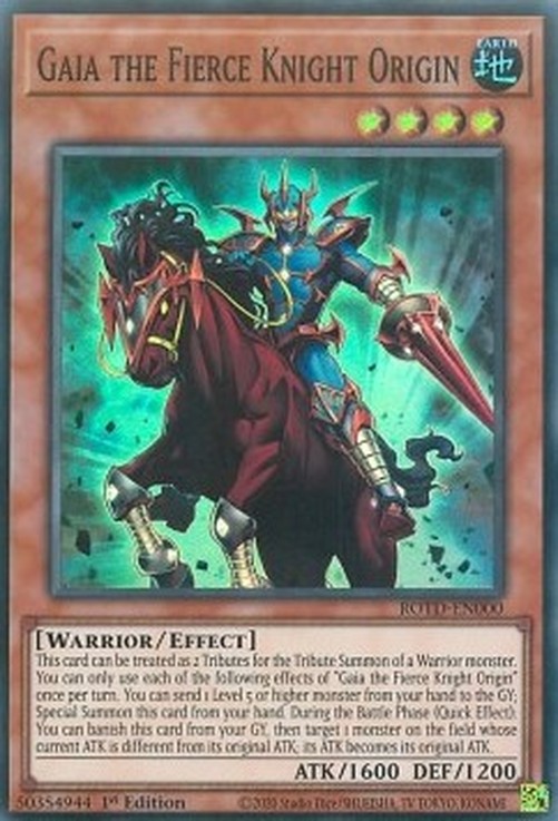 Yu-Gi-Oh! ROTD Gaia the Fierce Knight Origin (V.1 - Super Rare)