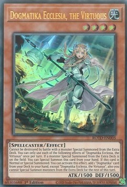 Yu-Gi-Oh! ROTD Dogmatika Ecclesia, the Virtuous (V.1 - Ultra Rare)