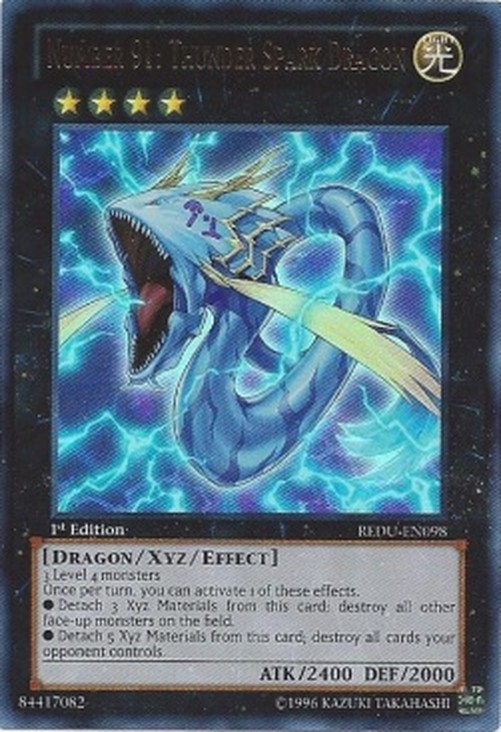 Yu-Gi-Oh! REDU Number 91: Thunder Spark Dragon (V.1 - Ultra Rare)