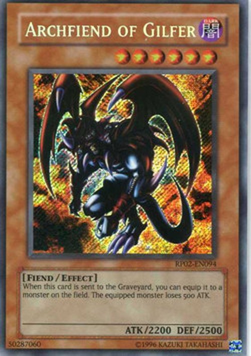 Yu-Gi-Oh! RP02 Archfiend of Gilfer (V.1 - Secret Rare)