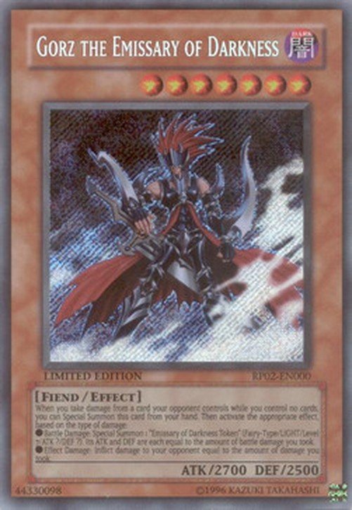 Yu-Gi-Oh! RP02 Gorz the Emissary of Darkness (V.1 - Secret Rare)
