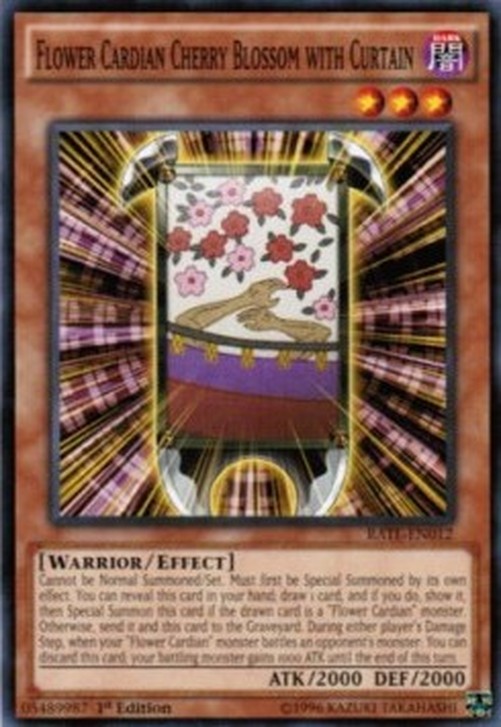 Yu-Gi-Oh! RATE Flower Cardian Cherry Blossom with Curtain