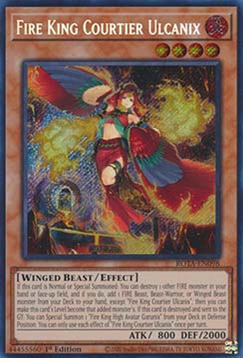 Yu-Gi-Oh! ROTA Fire King Courtier Ulcanix (V.1 - Secret Rare)