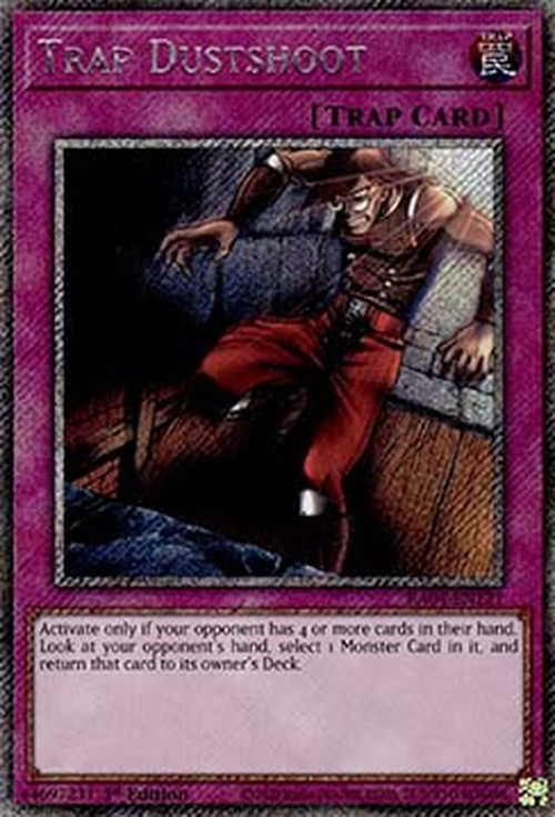 Yu-Gi-Oh! RA04 Trap Dustshoot (V.1 - Platinum Secret Rare)