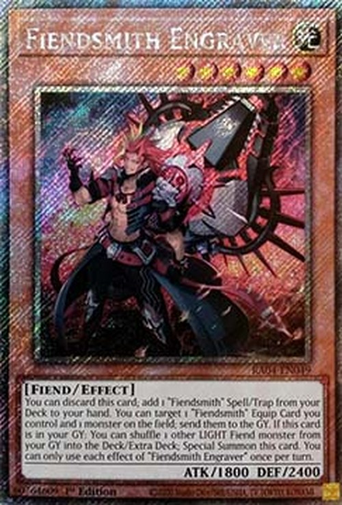 Yu-Gi-Oh! RA04 Fiendsmith Engraver (V.4 - Platinum Secret Rare)