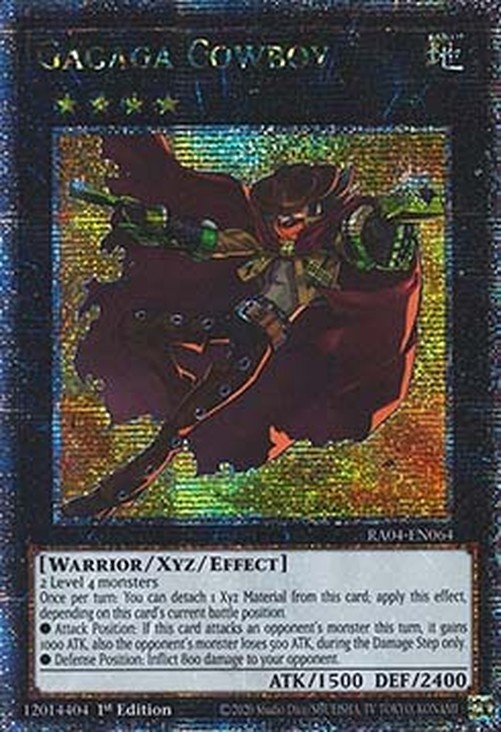 Yu-Gi-Oh! RA04 Gagaga Cowboy (V.5 - Quarter Century Secret Rare)