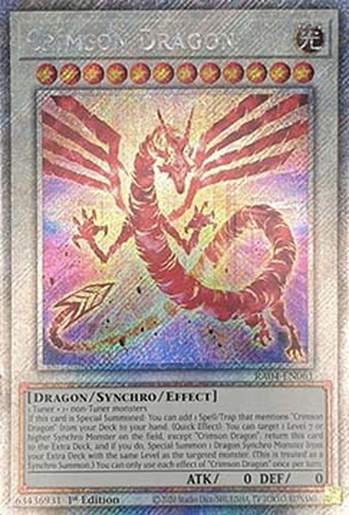 Yu-Gi-Oh! RA04 Crimson Dragon (V.4 - Platinum Secret Rare)