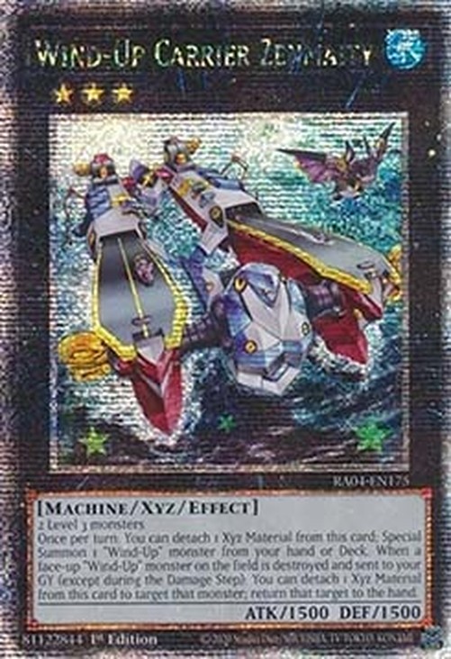 Yu-Gi-Oh! RA04 Wind-Up Carrier Zenmaity (V.2 - Quarter Century Secret Rare)