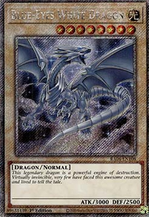 Yu-Gi-Oh! RA04 Blue-Eyes White Dragon (V.3 - Platinum Secret Rare)