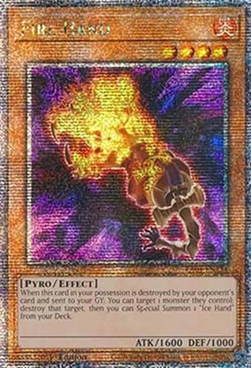 Yu-Gi-Oh! RA04 Fire Hand (V.2 - Quarter Century Secret Rare)