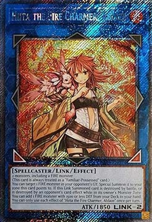 Yu-Gi-Oh! RA04 Hiita the Fire Charmer, Ablaze (V.4 - Platinum Secret Rare)