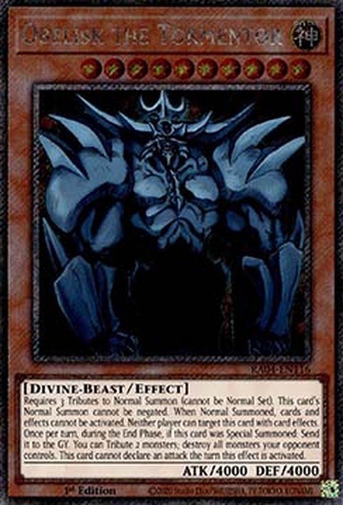 Yu-Gi-Oh! RA04 Obelisk the Tormentor (V.1 - Platinum Secret Rare)