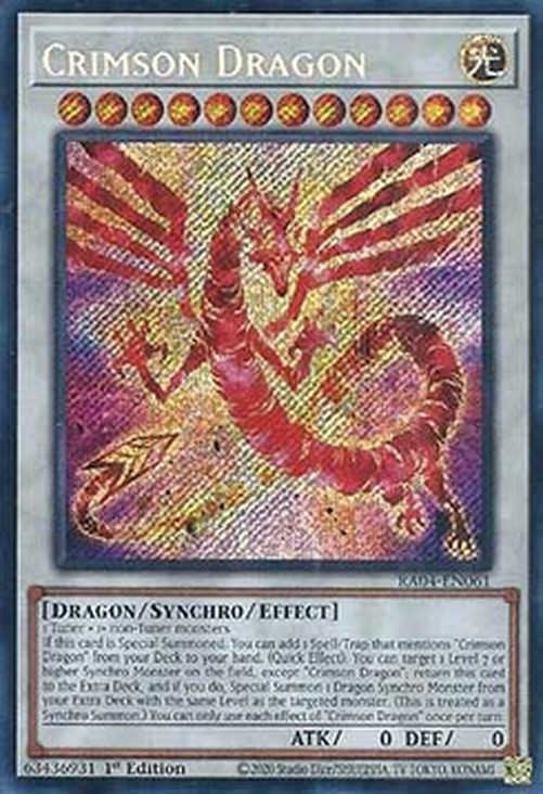 Yu-Gi-Oh! RA04 Crimson Dragon (V.3 - Secret Rare)