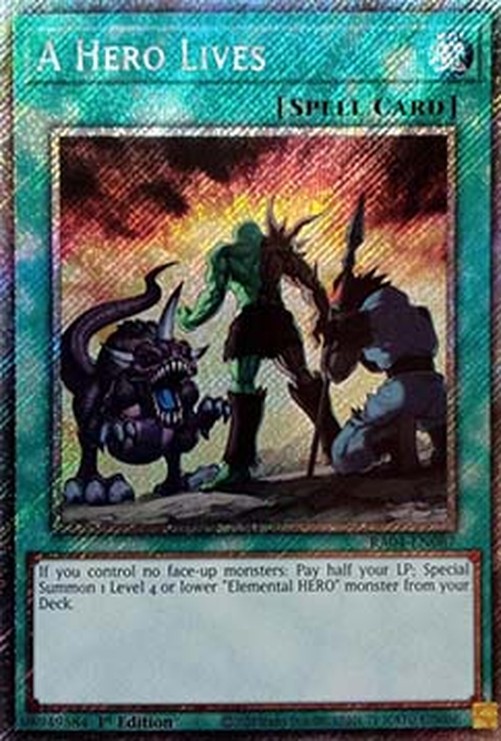 Yu-Gi-Oh! RA04 A Hero Lives (V.4 - Platinum Secret Rare)
