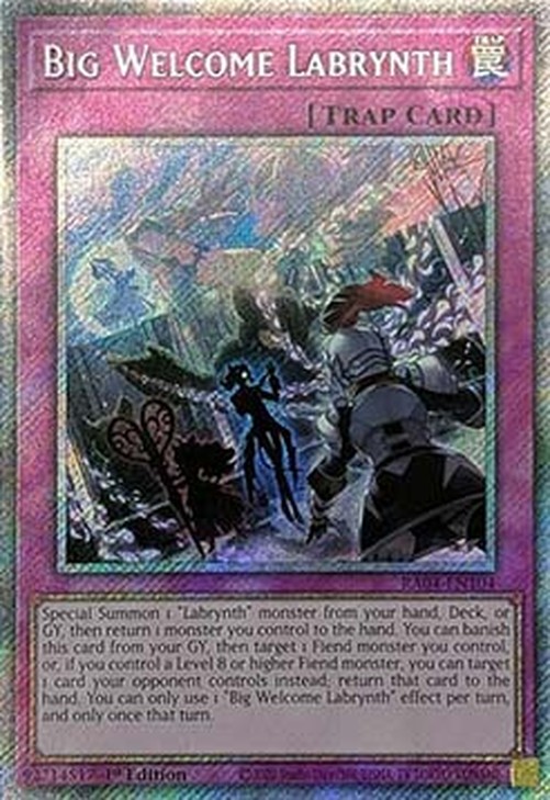 Yu-Gi-Oh! RA04 Big Welcome Labrynth (V.4 - Platinum Secret Rare)