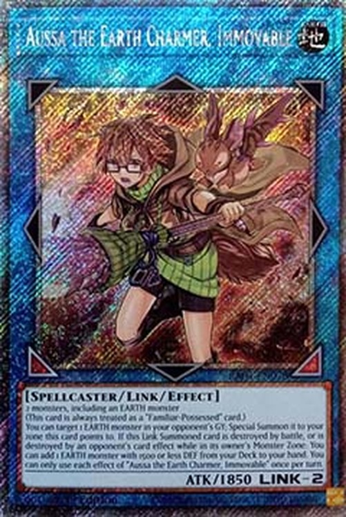 Yu-Gi-Oh! RA04 Aussa the Earth Charmer, Immovable (V.4 - Platinum Secret Ra