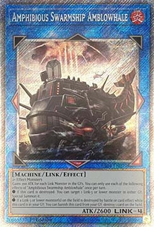 Yu-Gi-Oh! RA04 Amphibious Swarmship Amblowhale (V.4 - Platinum Secret Rare)