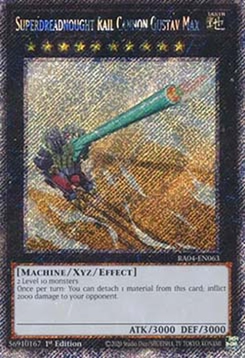 Yu-Gi-Oh! RA04 Superdreadnought Rail Cannon Gustav Max (V.4 - Platinum Secr
