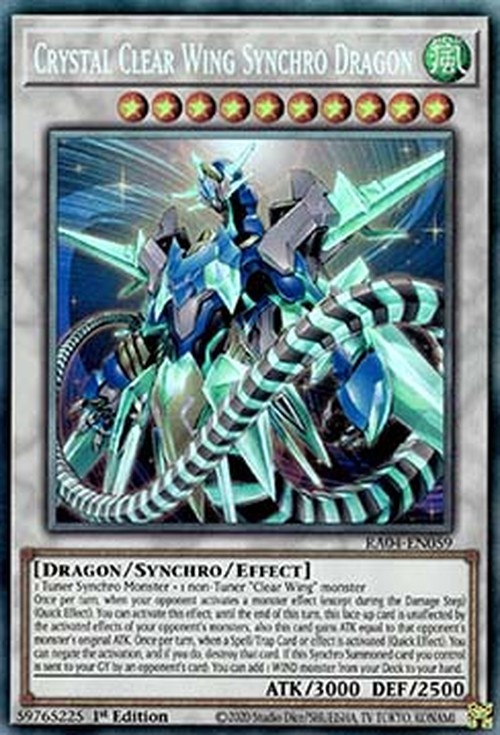 Yu-Gi-Oh! RA04 Crystal Clear Wing Synchro Dragon (V.6 - Collectors Rare)