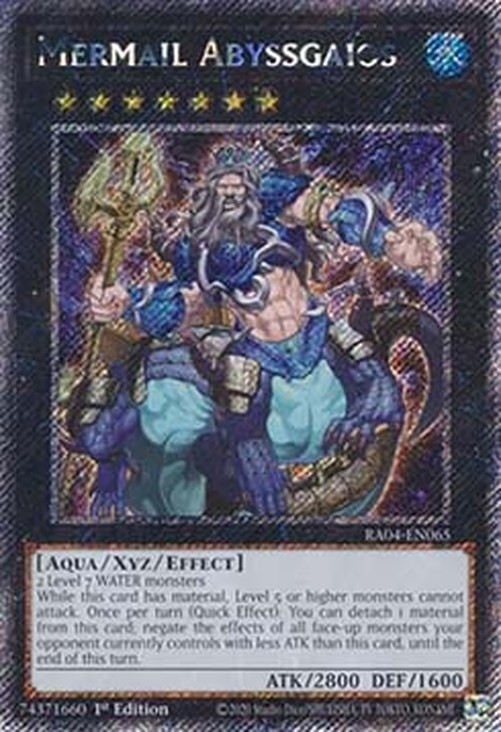 Yu-Gi-Oh! RA04 Mermail Abyssgaios (V.4 - Platinum Secret Rare)