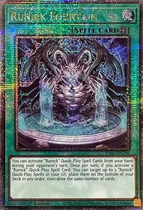 Yu-Gi-Oh! RA04 Runick Fountain (V.2 - Quarter Century Secret Rare)