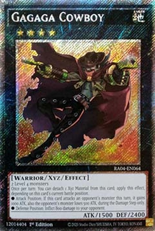 Yu-Gi-Oh! RA04 Gagaga Cowboy (V.4 - Platinum Secret Rare)