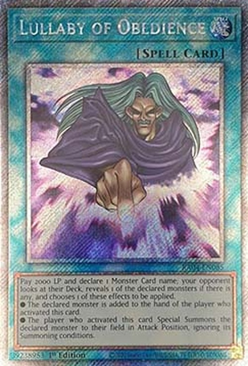 Yu-Gi-Oh! RA04 Lullaby of Obedience (V.4 - Platinum Secret Rare)