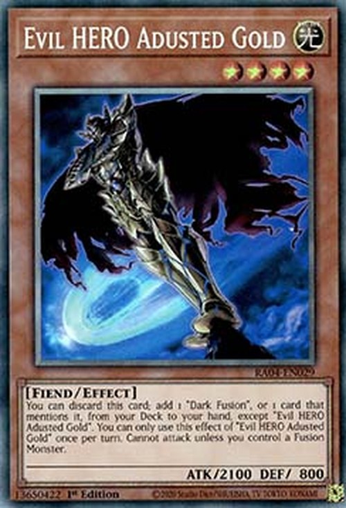 Yu-Gi-Oh! RA04 Evil HERO Adusted Gold (V.6 - Collectors Rare)